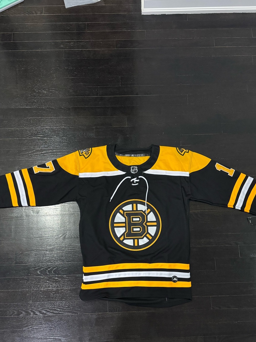 NHL Boston Bruins Black and Gold Home Hockey Jersey